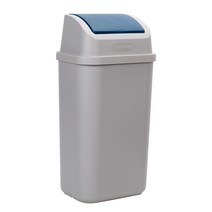 SKCAMEL 20리터 종량제 하프스윙 휴지통, 그레이