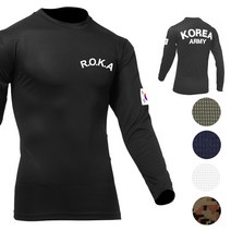 아미캠프 쿨드라이 로카 티셔츠 ROKA 긴팔 군인 군대 기능성 밀리터리 티