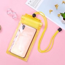 패들보드 SUP 서핑 보드 범용 방수 가방 낚시 스탠드 업 패들 투명 휴대 전화 케이스 수중 비디오 보호, yellow