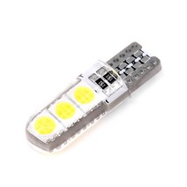 견고한 실리콘 웨지 쉘 조명 Canbus LED 램프 화이트 12V DC 번호판 T10 194 W5W T10-5050-6SMD 개, 한개옵션0