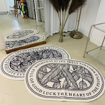 북유럽 욕실발매트 발닦개, D타입(그린플라워/80cmx50cm)