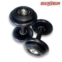 헬스스트림 국산 흑덤벨고무아령6kg / 강철 내구성 뛰어난 고급아령 상체 팔 근력운동도구 실내홈트레이닝