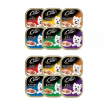 시저 버라이어티팩 반려동물 습식사료 6종 x 2p 세트, 버라이어티, 1000g, 1세트