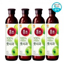 청정원 홍초 풋사과 900ml 4병, 4개