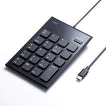 일본직발송 3. 산와 서플라이(SANWA SUPPLY) 산와 서플라이 유선 숫자 키패드 USB TYPE-C 연결 조용한 키, One Size, One Color