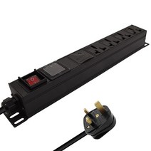 Tomadas para rack PDU 전원 소켓 디지털 디스플레이 독립 스위치 제어 4 개 장치 16A 범용 콘센트 소켓, 05 UK PLUG