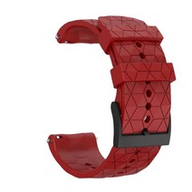순토 시계줄 실리콘 스트랩 스포츠 시계 부품 24mm 기하학 무늬 컬러 손목 밴드 팔찌, 적용:솔라순토7밴드
