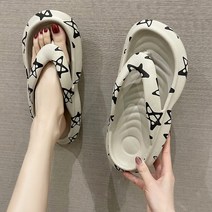 나루니 여성쪼리 플립플롭 쪼리샌들 굽있는 별 스타 캐주얼 여름 3cm