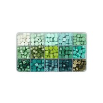 DIY 프리미엄 실링왁스 선물 세트 봉투 초대장 장식，실란트 히터가 녹는스푼 및 매트 실링왁스 스탬프, 15가지 색상1