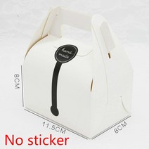 머핀 포장 휘낭시에박스 에그타르트포장 쿠키박스 핸들 결혼 선물 파티 생일 디저트 베이킹, 흰색