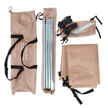 270도어닝 풀타프 옥타타프 캠핑 야외 텐트 car tent shield shade camp side car Roof top tent awning 방수 uv 휴대용 자동차 옥상, 카키색 옷감, 300x150cm