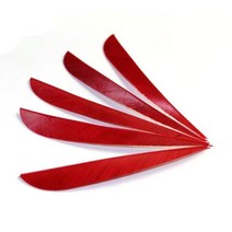 서바이벌 페인트볼 5 인치 터키 깃털 왼쪽 날개 8 색 화살표 Fletching 브로드, red 60 pcs