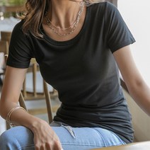 [나크21] (55~88) 스판 라운드넥 베이직 티셔츠 KOA-T-19