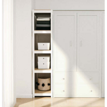 홈던트하우스 5단 틈새 조립식 무볼트 철제 앵글선반, 블랙