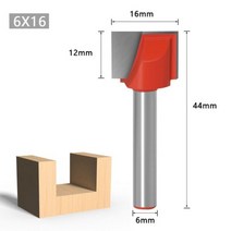 드릴 비트 augt 6mm cnc 카바이드 엔드 밀 3d 8mm 나무 커터 라우터 세트 청소 하단 엔드 밀링 커터 목공 목공 도구, 6x16mm