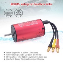 자동차 브러쉬Surpass Hobby 2845 브러시리스 모터 45A 60A ESC 80A 스피드 컨트롤러 업 그레 이드 390 1/1, 06 5900KV 80A no card