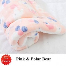 애완 동물 양털 패드 극세사 담요 침대 매트 강아지 고양이 소파 쿠션 깔개, Pink Polar Bear_L 69x52cm | CH