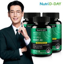 [뉴트리디데이] 메가렉스 루테인20 90캡슐 x 3병 (총9개월분), 3개, 단품, 90정