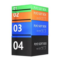 박스 점프 소프트웨어 트레이닝 체육관 어린이 폭발적인 점프력 포인원 콤비네이션 스텝 바디 피트니스, 어린이용 (그린  오렌지  블루  블랙)