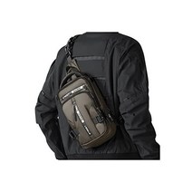 SEAFEW 남성용 도난 슬링 크로스바디 백팩 숄더 백 하이킹용 경량 원 스트랩 오토바이, Khaki