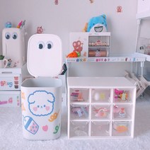 책상꾸미기 데스크테리어 소품정리함 미니서랍 미니어쳐 파츠 레고 머리끈정리함 서랍형수납함, 화이트, 화이트