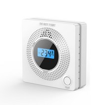 일산화탄소 경보기 감지기 센서 WiFi 탐지기 LCD 모형 CO 경보 전기 화학 Tuya App 통제, 02 Black
