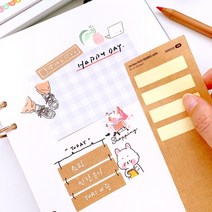 40x10mm 직사각 크라프트지 스티커 4매