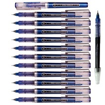 Morning Glory Pro Mach 롤러 볼펜 - 0.38 mm-파인 포인트 팁 (12개 펜) 1개 리필