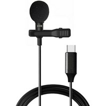 카메라 비디오 촬영용 마이크 무선 3.5mm 라발리에 라펠 스피커 스마트폰용 무지향성 콘덴서 youtube용 녹음, type-c 1.5m 유선