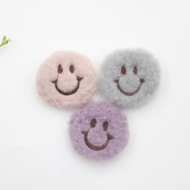원단킹 1개] 4.5cm 털스마일와펜 3color (8501009), 라일락