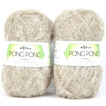 실바람섬유 퐁퐁 수세미실 2p, 35 베이지