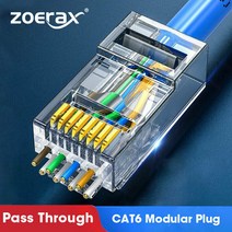 ZoeRax CAT6a Cat6 CAT5e rj45 커넥터, 100PCS, 외경 1.1mm