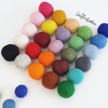 [정글스튜디오] 양모볼 1.5cm 2.2cm 3cm 100%울 펠트볼 DIY, 8.딥레드