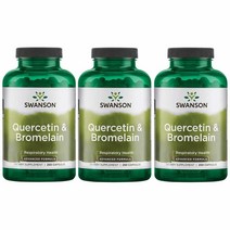 Swanson - Quercetin & Bromelain 스완슨 퀘르세틴 & 브로멜린 328mg 250정 3팩
