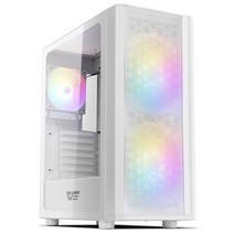 darkFlash DK360 MESH RGB 강화유리 화이트 미들타워 케이스, 1개, 선택하세요