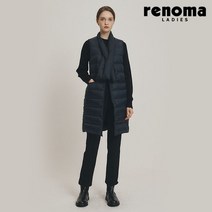 레노마레이디 목도리 패딩 미디 베스트 네이비 CY46PV700-NA