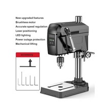 벤치 드릴링 머신 가변 속도 척 DIY 목재 금속 전기 공구용 작업대, [01] 오렌지/ 블랙, 01 오렌지 블랙