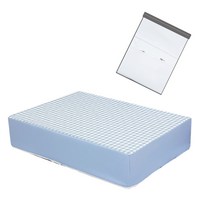 [방수커버 포함] 까씨네 1단 강아지계단 방수세트 알뜰구성 디딤대, 1단 체크블루+방수