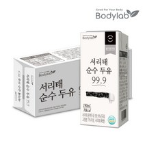 [바디랩] 서리태 순수두유 99.9 190ml 24팩 x 1박스 (총 24팩), 상세 설명 참조