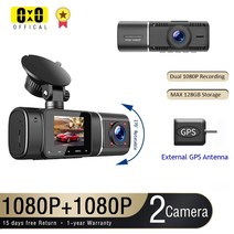 듀얼 카메라 car dash cam car dvr registrator full hd 1080p 비디오 레코더 전면 및 내부 객실 카메라 uber 택시 운전사, 벅 라인으로, 128g