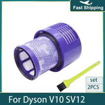헤파필터 세척 가능한 필터 Hepa Unit for Dyson V10 SV12 사이클론 동물 절대 총 청소 진공 청소기 예비 부품 액세서리, [02] 2 PCS, 2 PCS