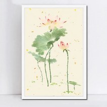 중국 꽃 모란 매화 국화 난초 diy 디지털 유화 손으로 채워진 컬러 유화 배경 벽 장식 그림, 1126 연꽃
