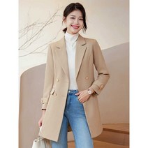 남성 가을 오버핏 바바리 롱 카키 트렌치 코트