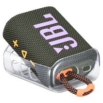 노브랜드 JBL GO3 블루투스 스피커 전용 투명 실리콘 케이스, 단일, 파우치 (그레이)
