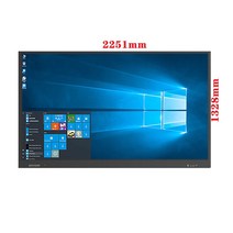 65 75 86 100 인치 멀티 미디어 터치스크린 올인원 PC 스마트 회의 TV 컴퓨터, 4K100 인치 i7 + 8G + 128 듀얼 시스템