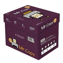 미스터카피 프리미엄 A4 복사용지 A4용지 80g 2500매 1BOX