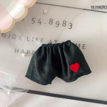 아이돌 인형옷 20cm 체크 조끼 레이스 셔츠 세트 베이비돌 무속성 목화솜 면 솜뭉치, 20센티, 하트 팬츠