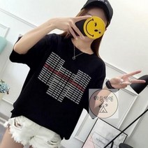 데일리티 프린트반팔티 영문하트나염티 프린팅티셔츠 81AB