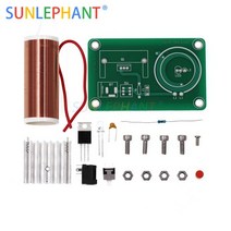 9V 12V 미니 음악 테슬라 코일 15W 플라즈마 스피커 아크 발생기 무선 전송 Diy 1A 어댑터, 01