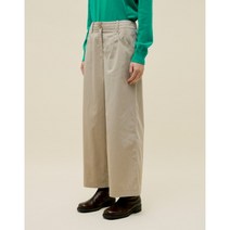 헤지스 여성 베이지 면혼방 트윌 와이드 팬츠 HSPA2C721I1 332698
